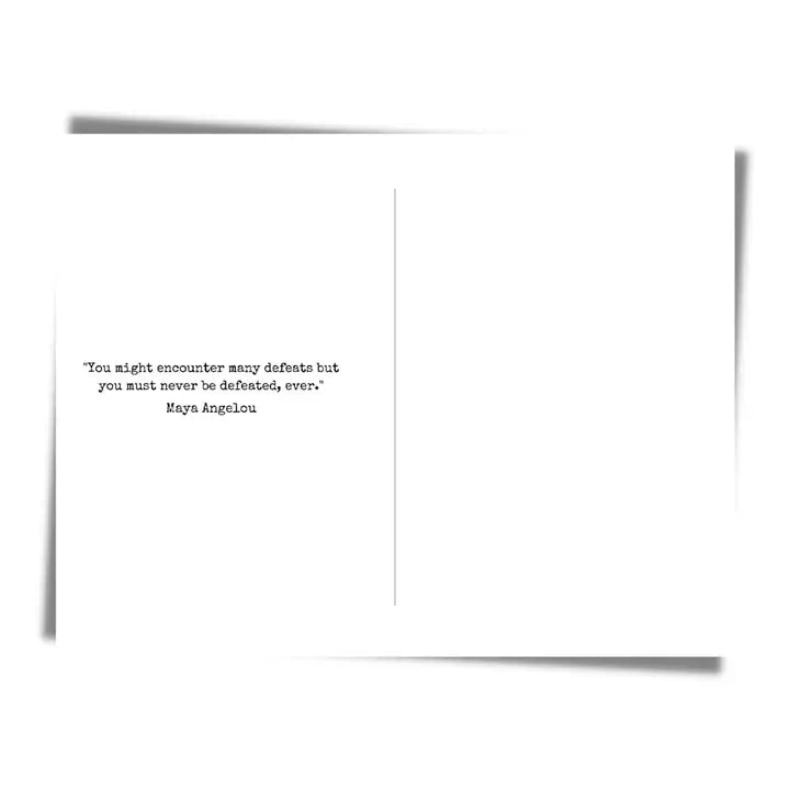 Maya Angelou Black Icon Inspirational Card