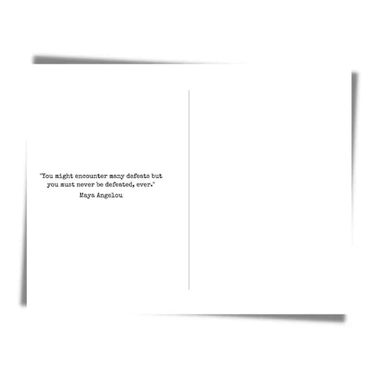 Maya Angelou Black Icon Inspirational Card