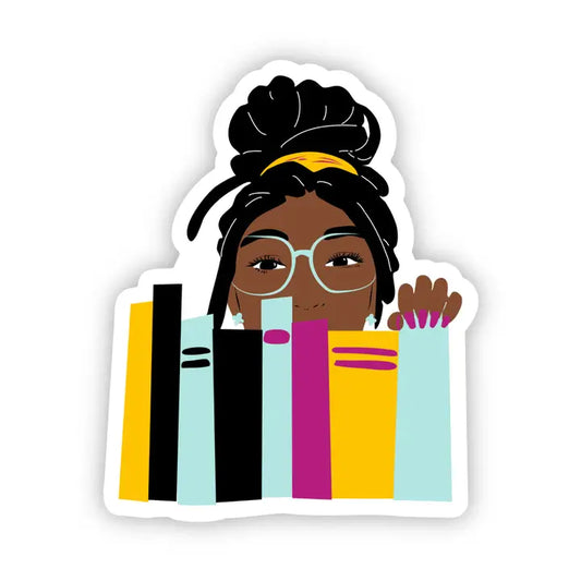 My Bookshelf Black Icon Sticker