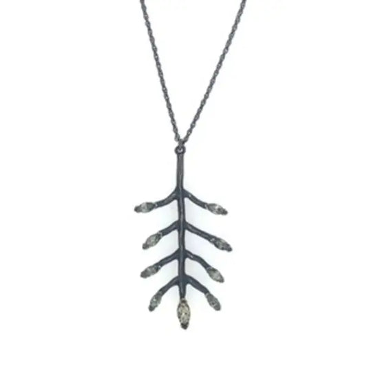 Crystal Tips Branch Necklace