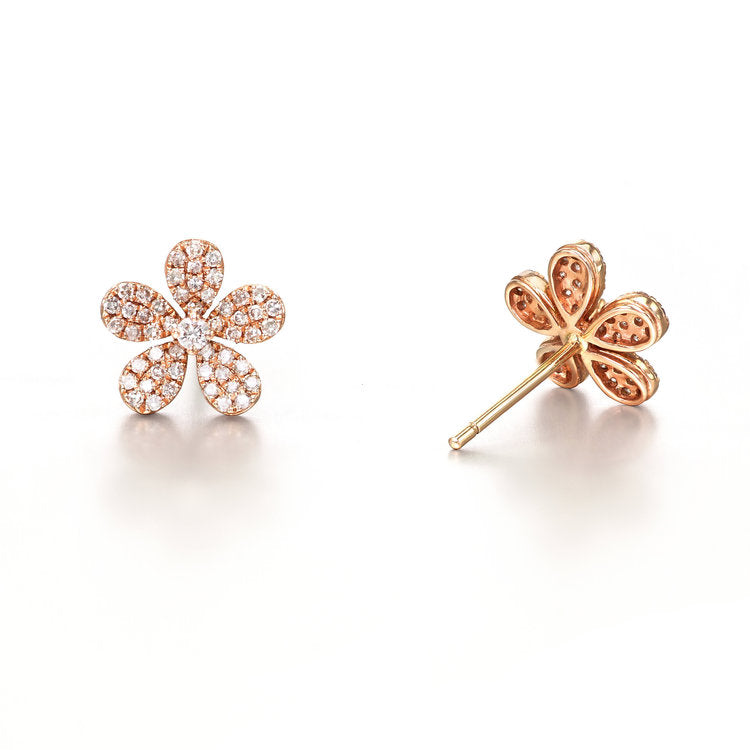 Blooming Diamonds & Gold Earrings