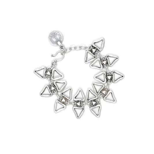 Handmade Pewter Triangle Bracelet
