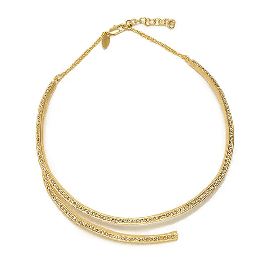 Crystal Neck Cuff- Gold